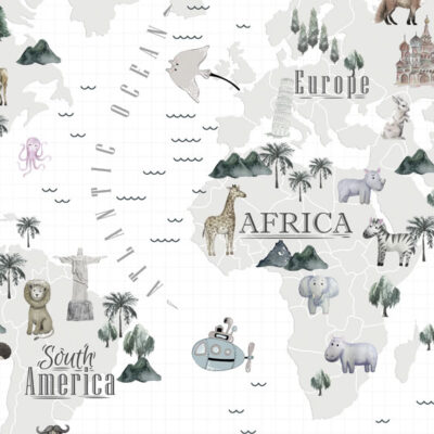 Animals world map